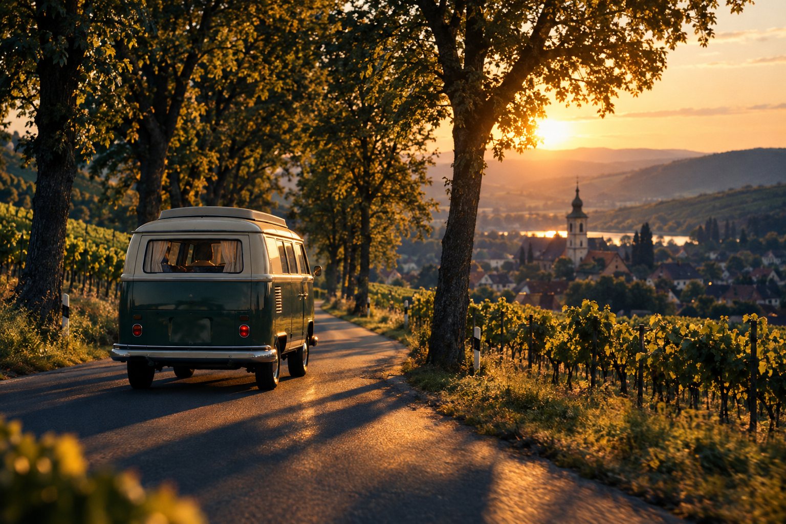Der CultAWARD-Bulli mit Filmteam am Gabelmann in Bamberg